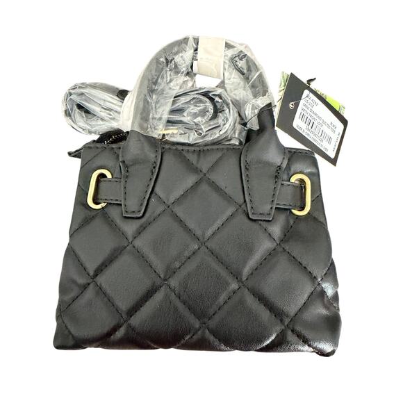 ✨ Badgley Mischka Mini Diamond-Quilted Tote w/ Signature Front Lock ✨ - Picture 2 of 4